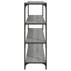 vidaXL Book Cabinet Grey Sonoma 100x33x100 cm Engineered Wood and Steel 6