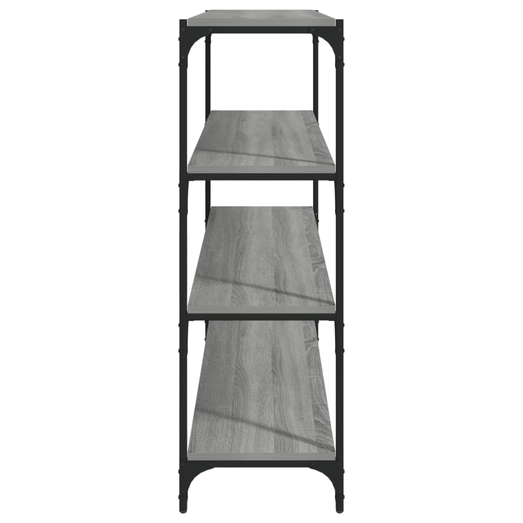 Book Cabinet 60x33x100 cm Engineered Wood and Steel Grey sonoma