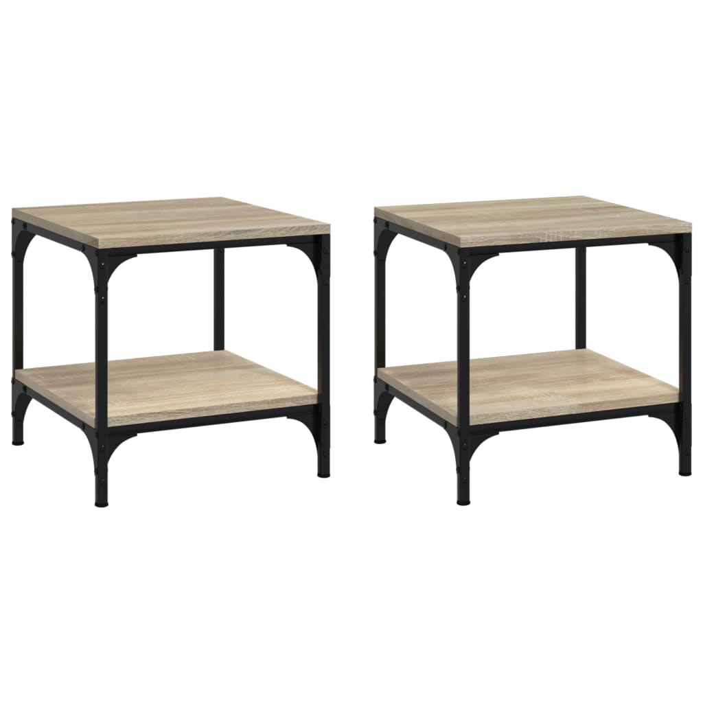 vidaXL Side Tables 2 pcs Sonoma Oak 40x40x40 cm Engineered Wood 2