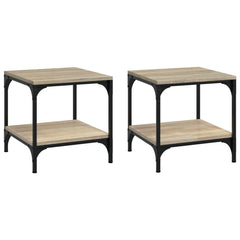 vidaXL Side Tables 2 pcs Sonoma Oak 40x40x40 cm Engineered Wood 2
