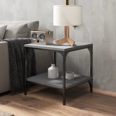 vidaXL Side Tables 2 pcs Grey Sonoma 40x40x40 cm Engineered Wood 4