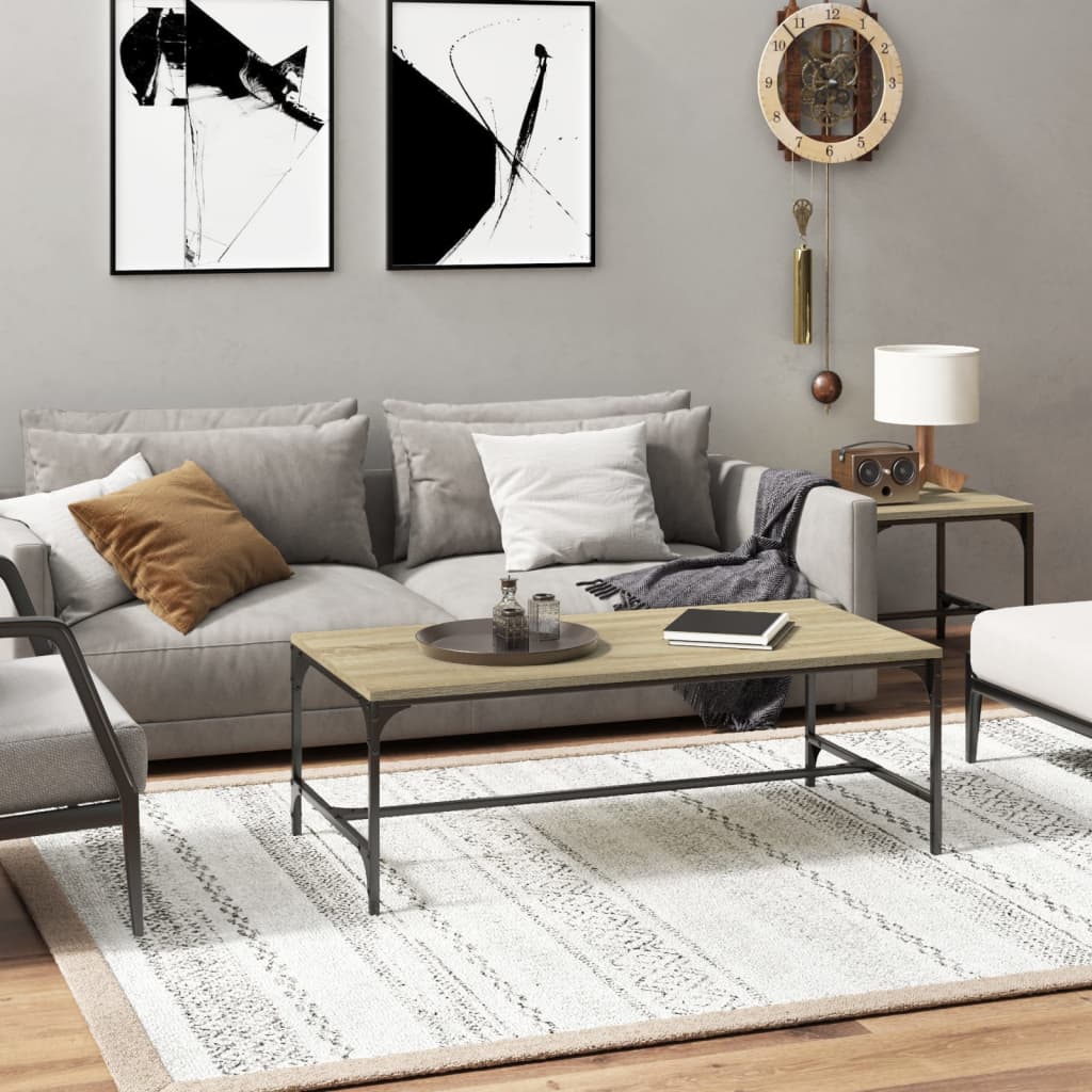 vidaXL Coffee Table Sonoma Oak 100x50x35 cm Engineered Wood 1