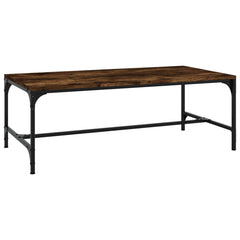 vidaXL Coffee Table Smoked Oak 100x50x35 cm Engineered Wood 2