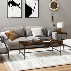 vidaXL Coffee Table Smoked Oak 100x50x35 cm Engineered Wood 1
