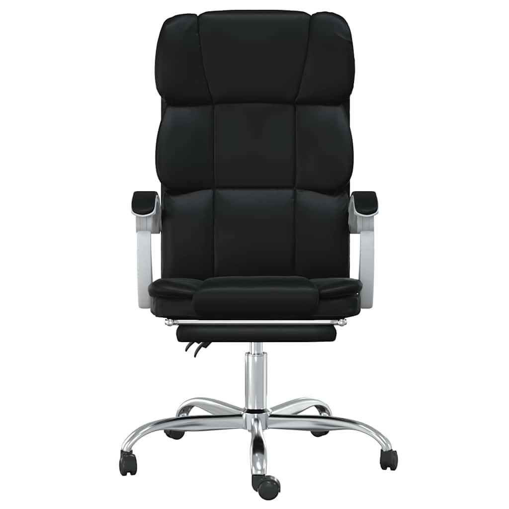 vidaXL Reclining Office Chair Black Faux Leather 3