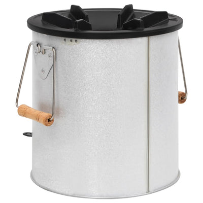 Camping Wood Stove Silver 45x25x26 cm Steel