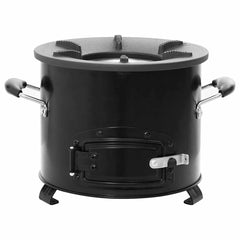 vidaXL Camping Wood Stove Black 36x26x22,5 cm Metal 3