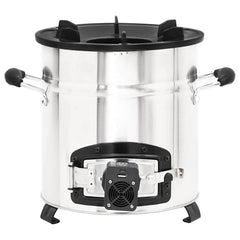 vidaXL Wood Stove with USB Fan Silver 35.5x26x28 cm Stainless Steel 3