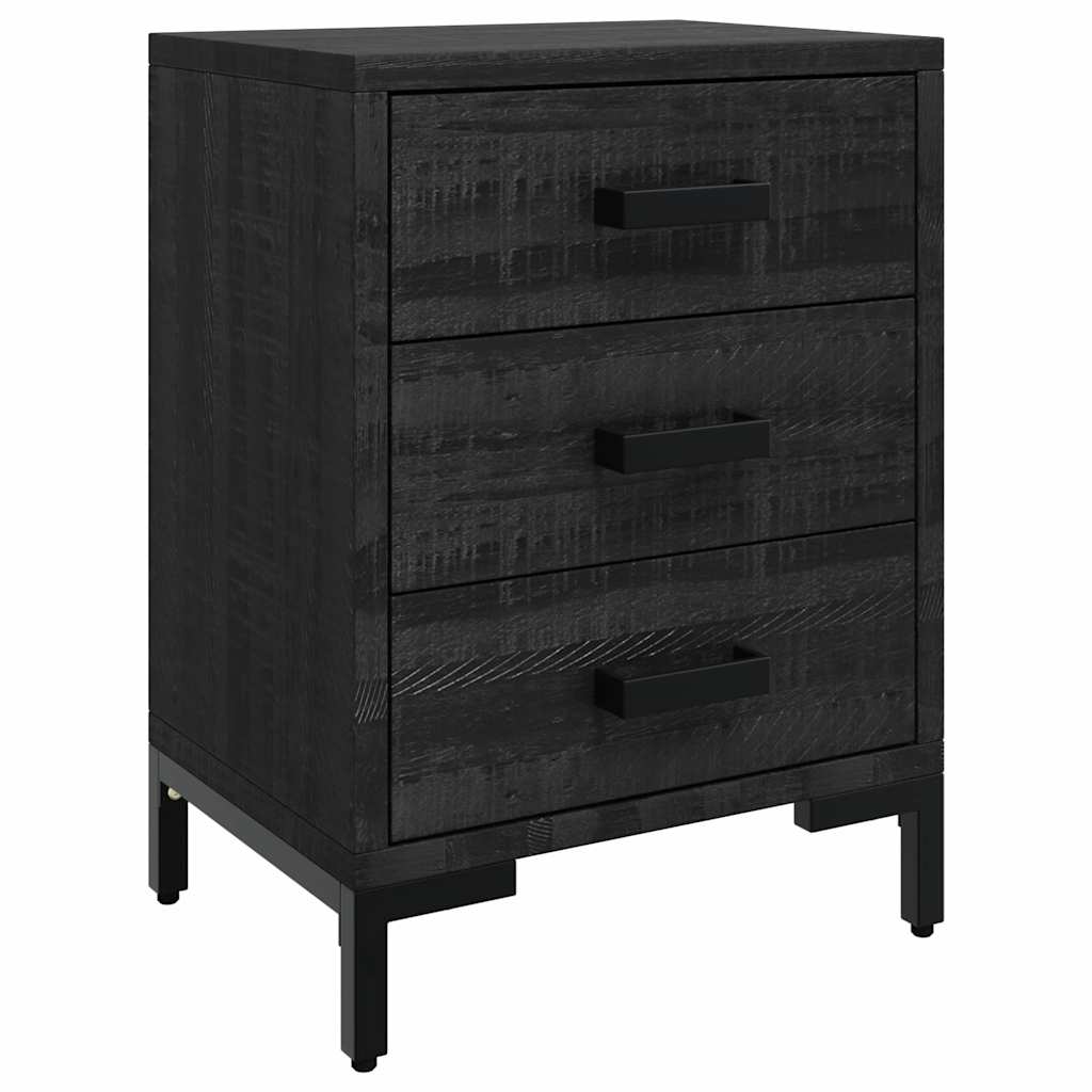 Bedside Cabinet Solid Pinewood 1
