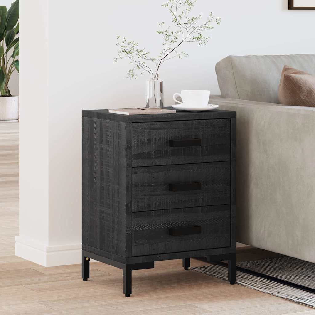 Bedside Cabinet Solid Pinewood 1