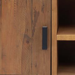 TV Cabinet Solid Pinewood Brown 110 cm 48 cm 35 cm