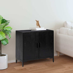 vidaXL Sideboard Black 75x35x70 cm Solid Pinewood 1