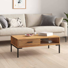 Coffee Table 90x50x35 cm Solid Pinewood Brown