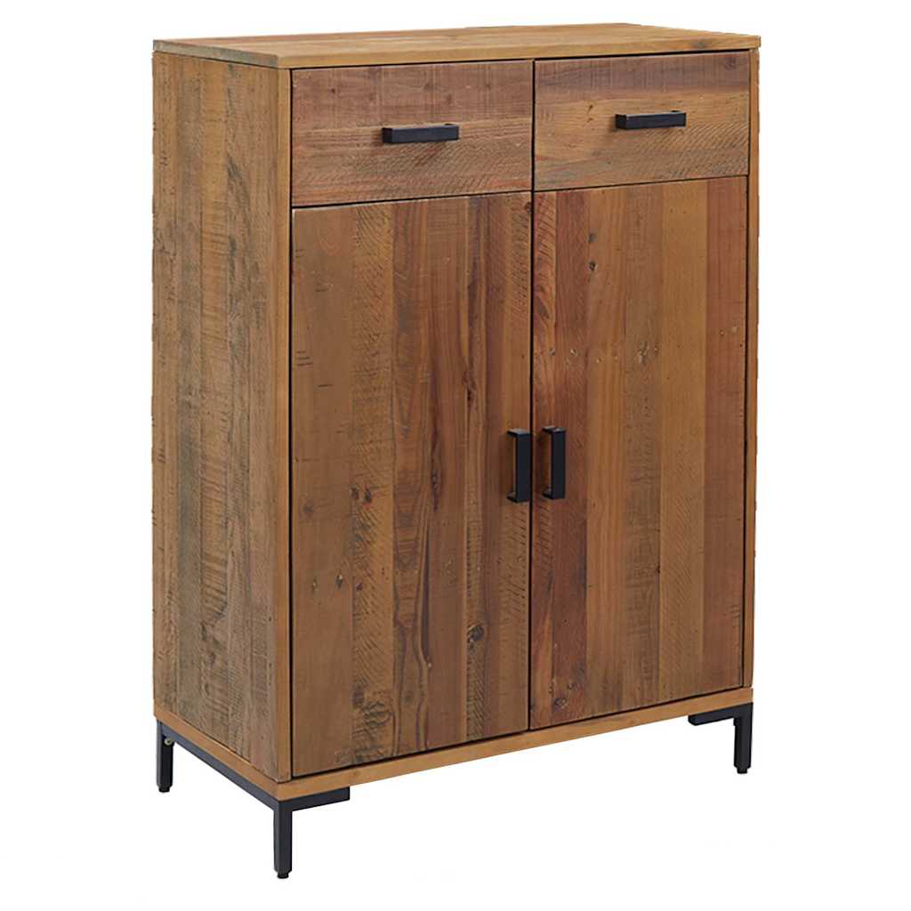 vidaXL Shoe Rack 75x40x110 cm Solid Pinewood 2