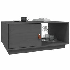 vidaXL Coffee Table Grey 80x50x35.5 cm Solid Wood Pine 4