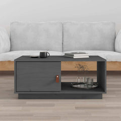 vidaXL Coffee Table Grey 80x50x35.5 cm Solid Wood Pine 1