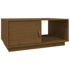 vidaXL Coffee Table Honey Brown 80x50x35.5 cm Solid Wood Pine 2