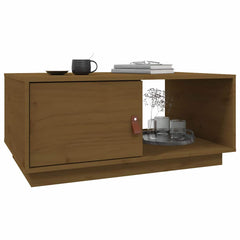 vidaXL Coffee Table Honey Brown 80x50x35.5 cm Solid Wood Pine 4