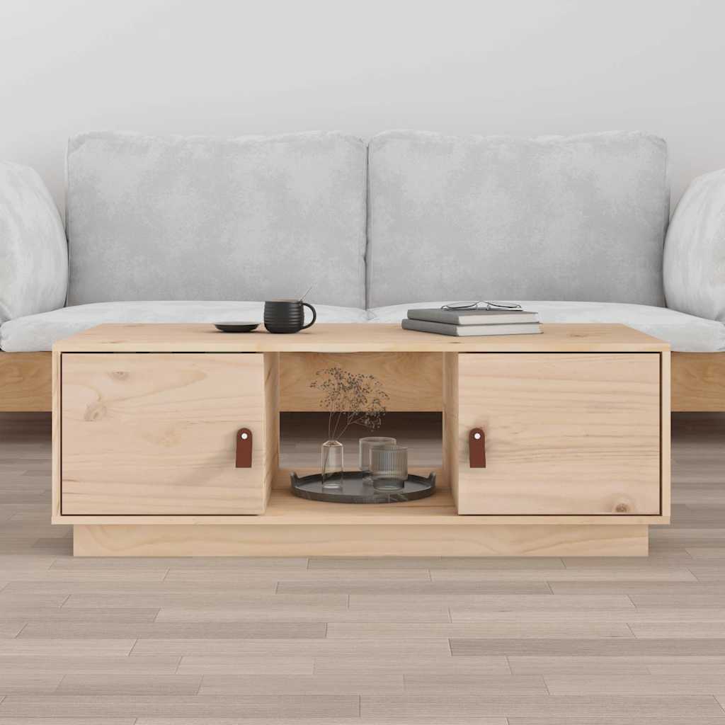 Coffee Table 100x50x35 cm Solid Wood Pine Natural