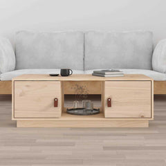 Coffee Table 100x50x35 cm Solid Wood Pine Natural