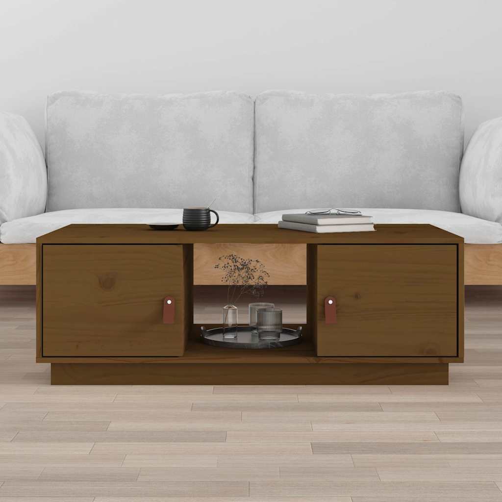 Coffee Table 100x50x35 cm Solid Wood Pine Honey brown