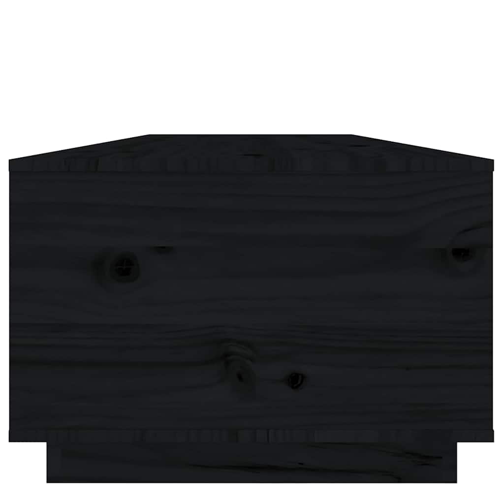 Coffee Table 100x50x35 cm Solid Wood Pine Black