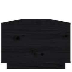 Coffee Table 100x50x35 cm Solid Wood Pine Black