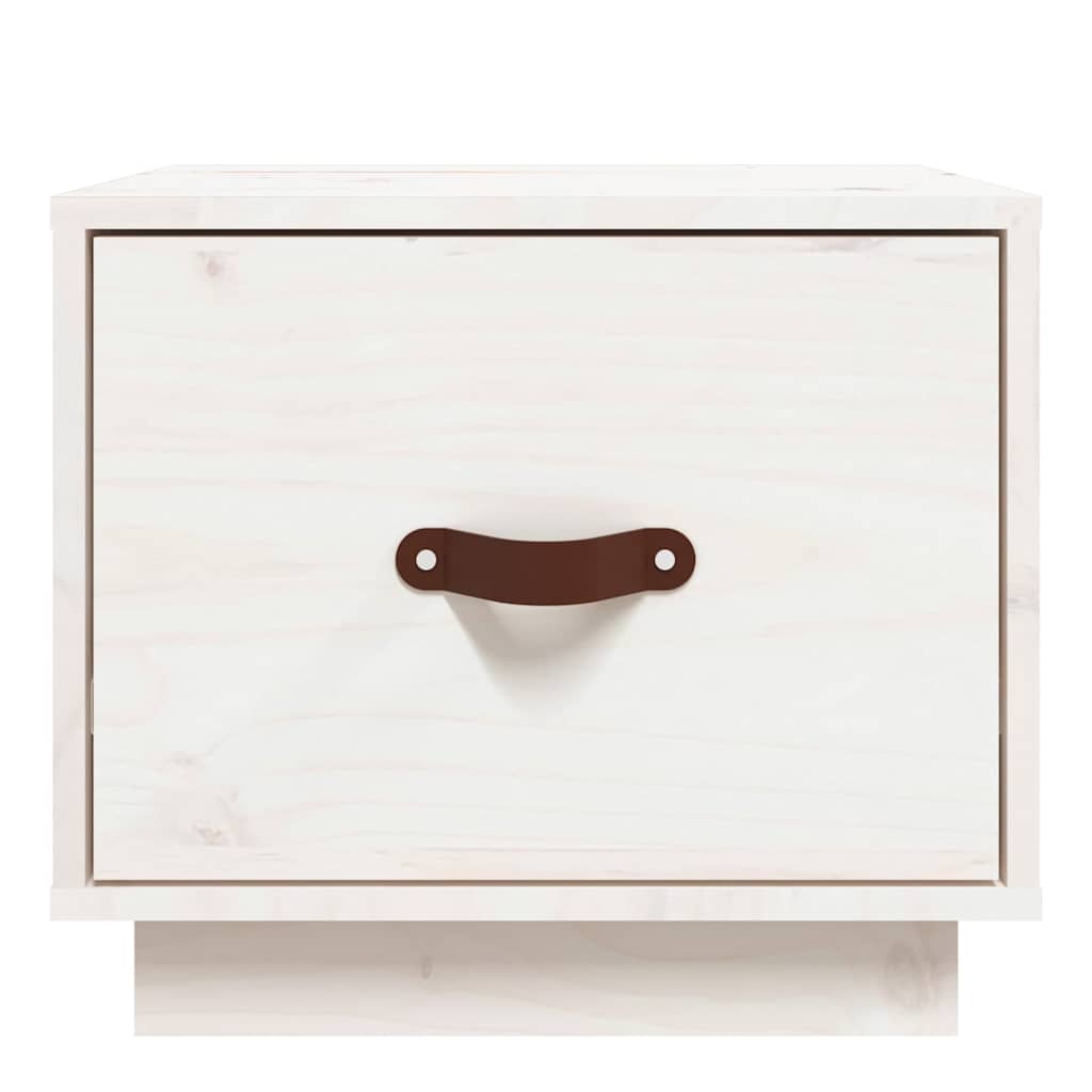 vidaXL Bedside Cabinet | Set of 2 | White | Solid pinewood | Small 5