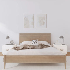 vidaXL Bedside Cabinet | Set of 2 | White | Solid pinewood | Small 1
