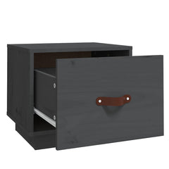 vidaXL Bedside Cabinet | Set of 2 | Grey | Solid pinewood | Small 6