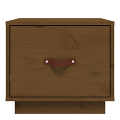 vidaXL Bedside Cabinet |  Set of 2 | Honey brown | Solid pinewood, faux leather 5