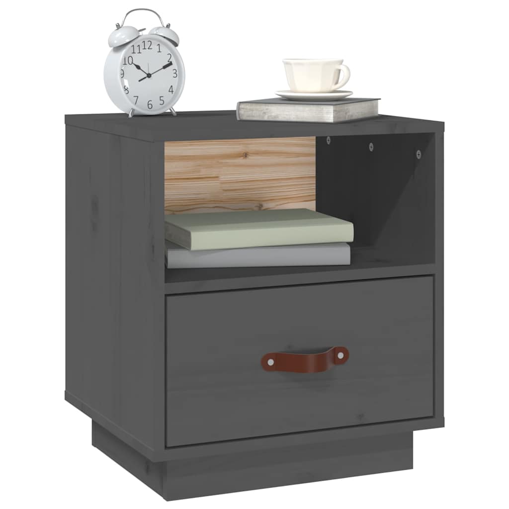 vidaXL Bedside Cabinet | Set of 2 | Grey 4