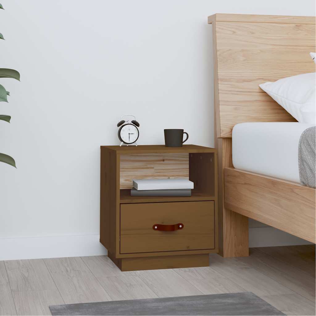 vidaXL Bedside Cabinet | Honey Brown 1