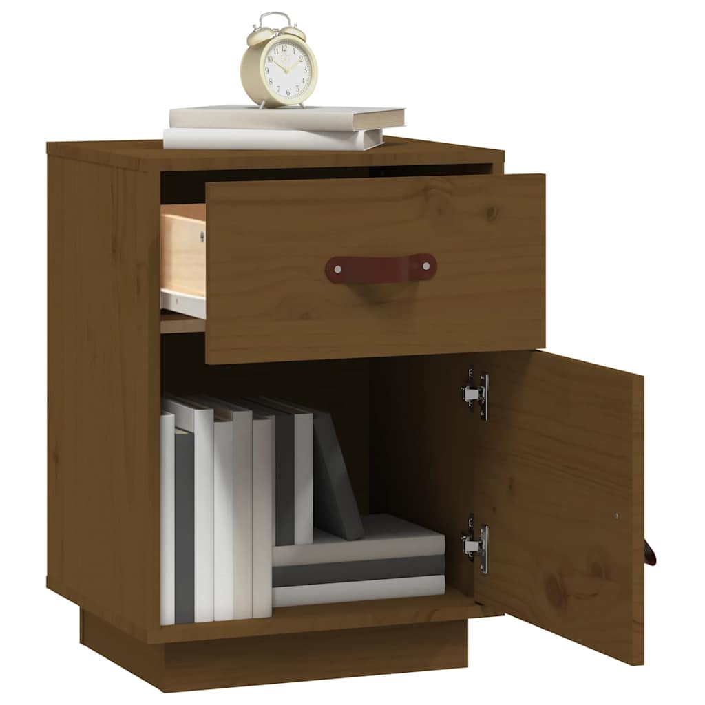 vidaXL Bedside Cabinet | Honey brown 4