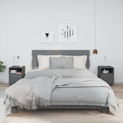 vidaXL Bedside Cabinets 2 pcs Grey 40x34x55 cm Solid Wood Pine 1