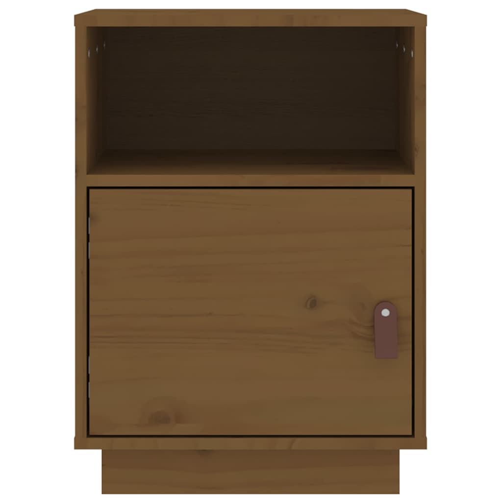 vidaXL Bedside Cabinet Honey Brown 40x34x55 cm Solid Wood Pine 6