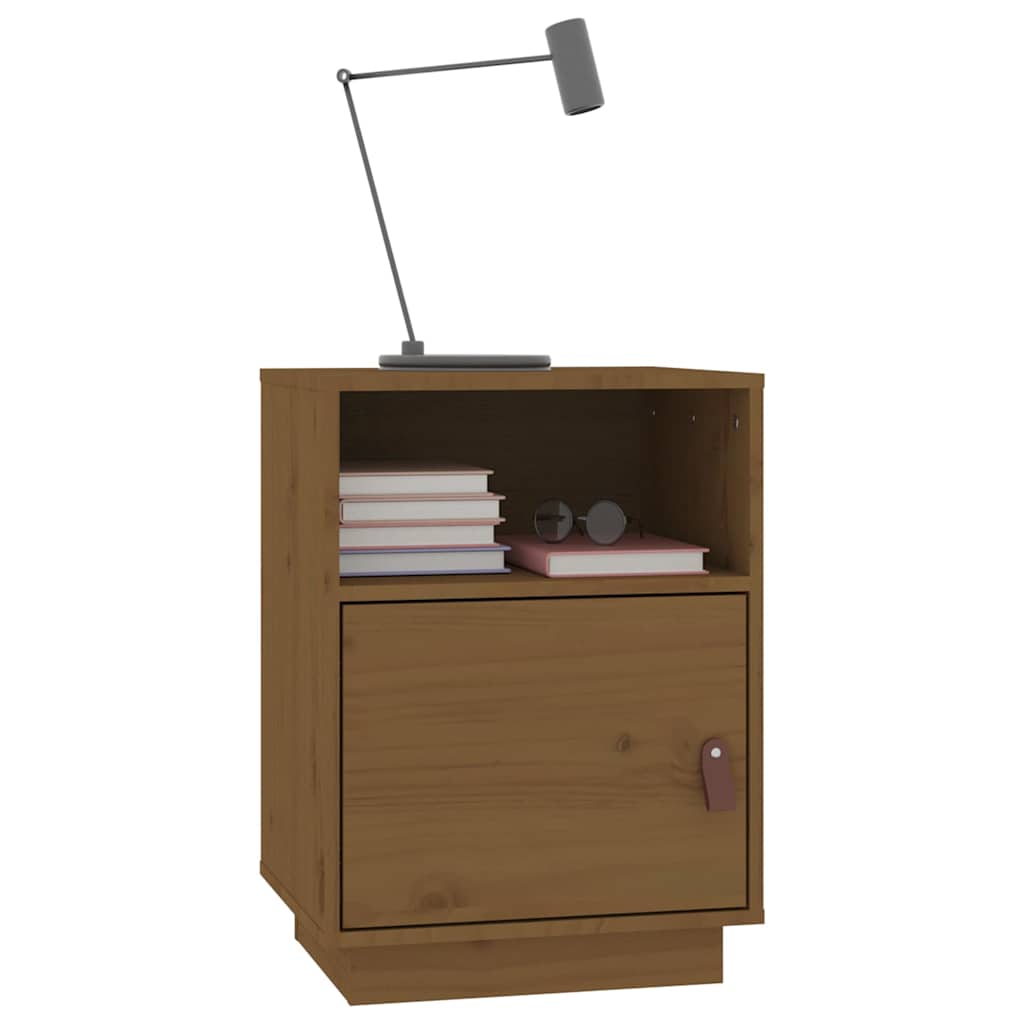 vidaXL Bedside Cabinets 2 pcs Honey Brown 40x34x55 cm Solid Wood Pine 4