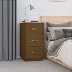 vidaXL Bedside Cabinets 2 pcs Honey Brown 40x40x75 cm Solid Wood Pine 3