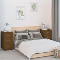vidaXL Bedside Cabinets 2 pcs Honey Brown 40x40x75 cm Solid Wood Pine 1