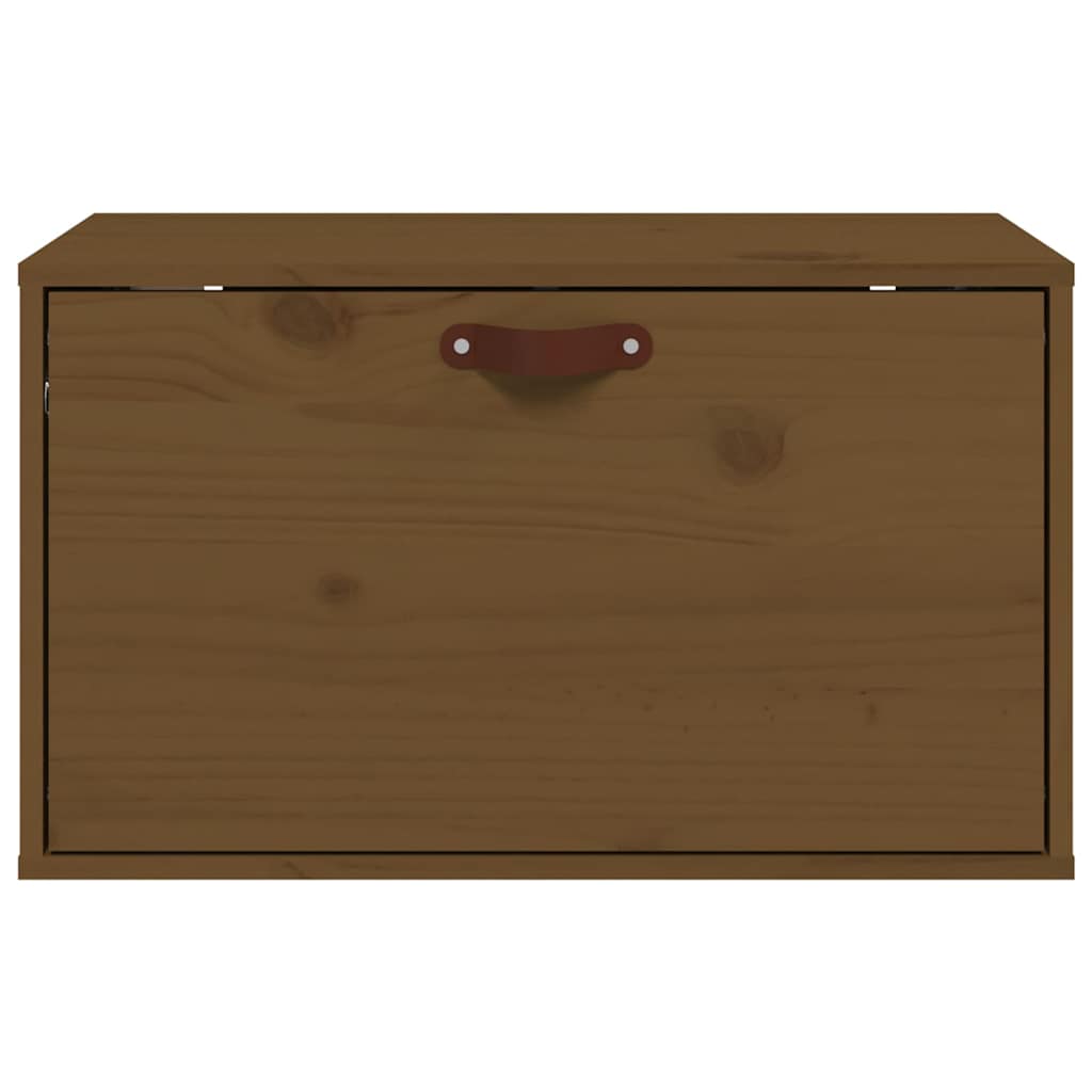 vidaXL Wall Cabinet Honey Brown 60x30x35 cm Solid Wood Pine 3