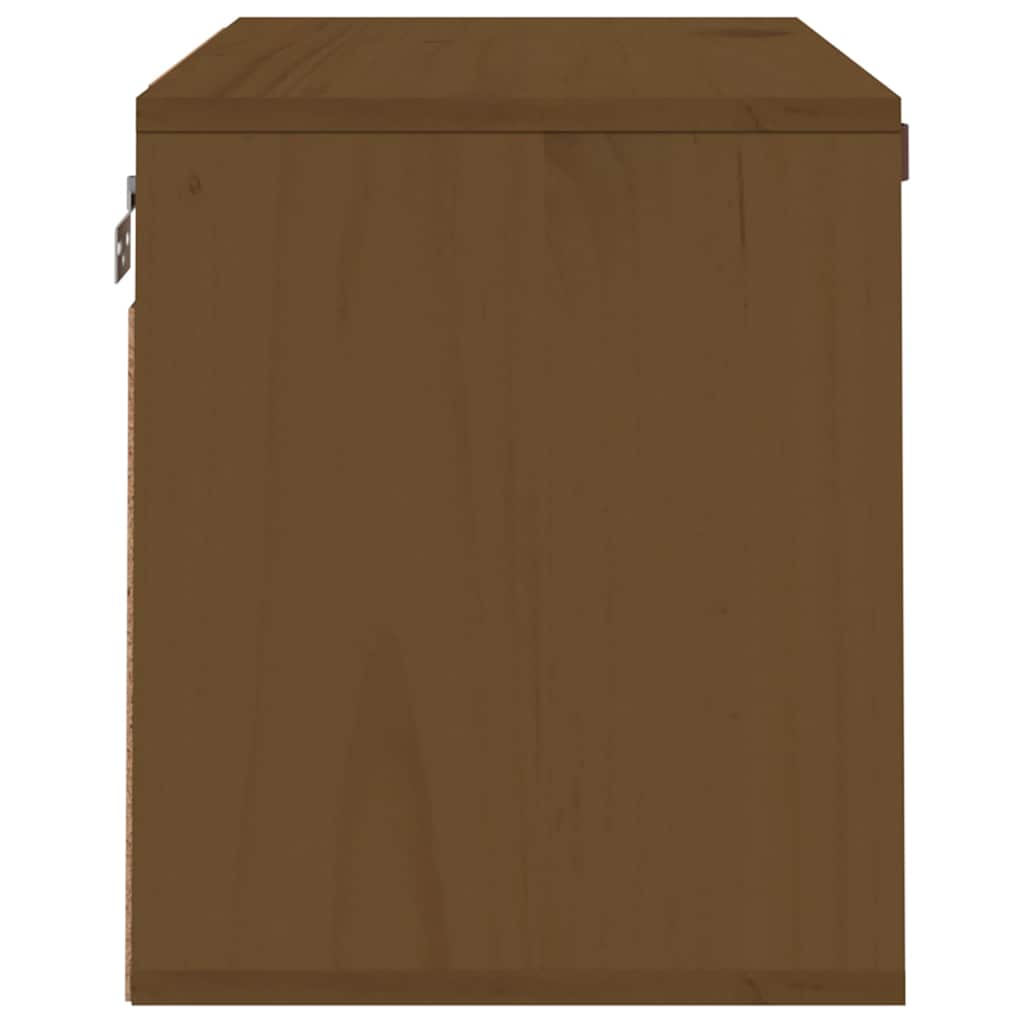 vidaXL Wall Cabinet Honey Brown 60x30x35 cm Solid Wood Pine 4