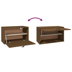 vidaXL Wall Cabinet Honey Brown 60x30x35 cm Solid Wood Pine 6