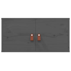 vidaXL Wall Cabinets 2 pcs Grey 60x30x30 cm Solid Wood Pine 5