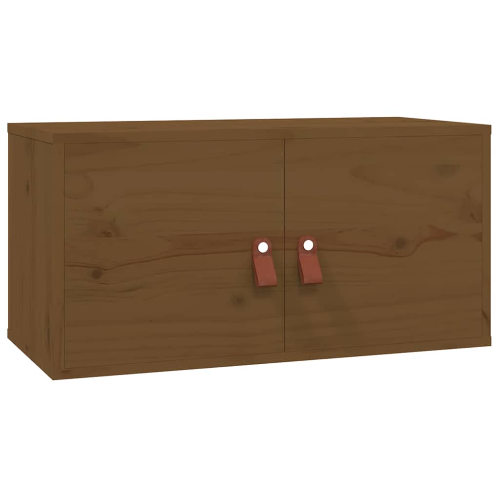 vidaXL Wall Cabinets 2 pcs Honey Brown 60x30x30 cm Solid Wood Pine 4