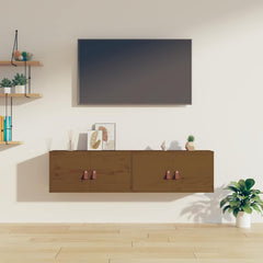vidaXL Wall Cabinets 2 pcs Honey Brown 60x30x30 cm Solid Wood Pine 1