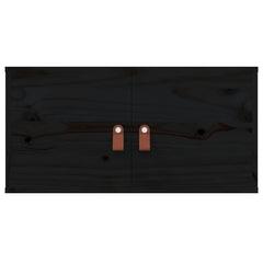 vidaXL Wall Cabinets 2 pcs Black 60x30x30 cm Solid Wood Pine 6