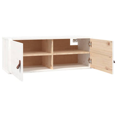 vidaXL Wall Cabinet White 80x30x30 cm Solid Wood Pine 5