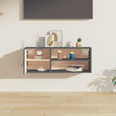 Wall Cabinet 80x30x30 cm Solid Wood Pine Grey 1