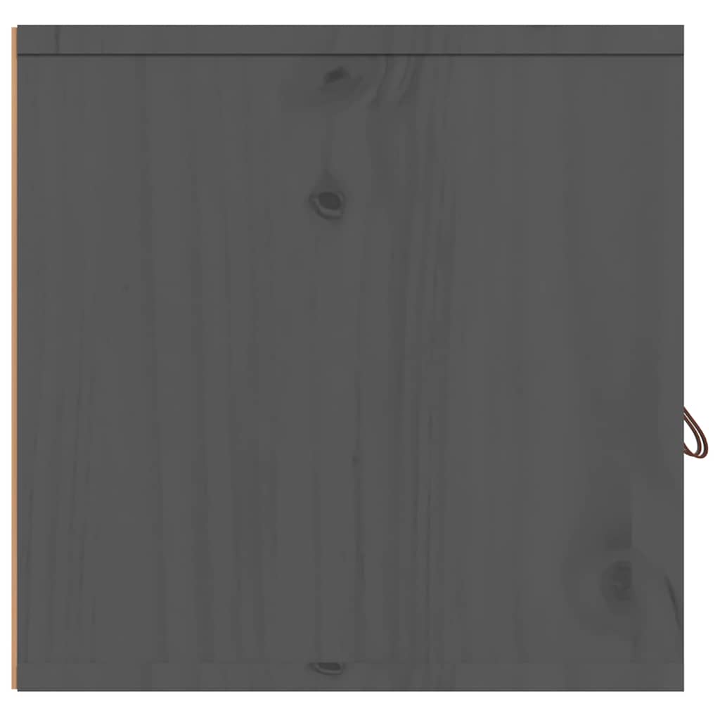 Wall Cabinet 80x30x30 cm Solid Wood Pine Grey 1