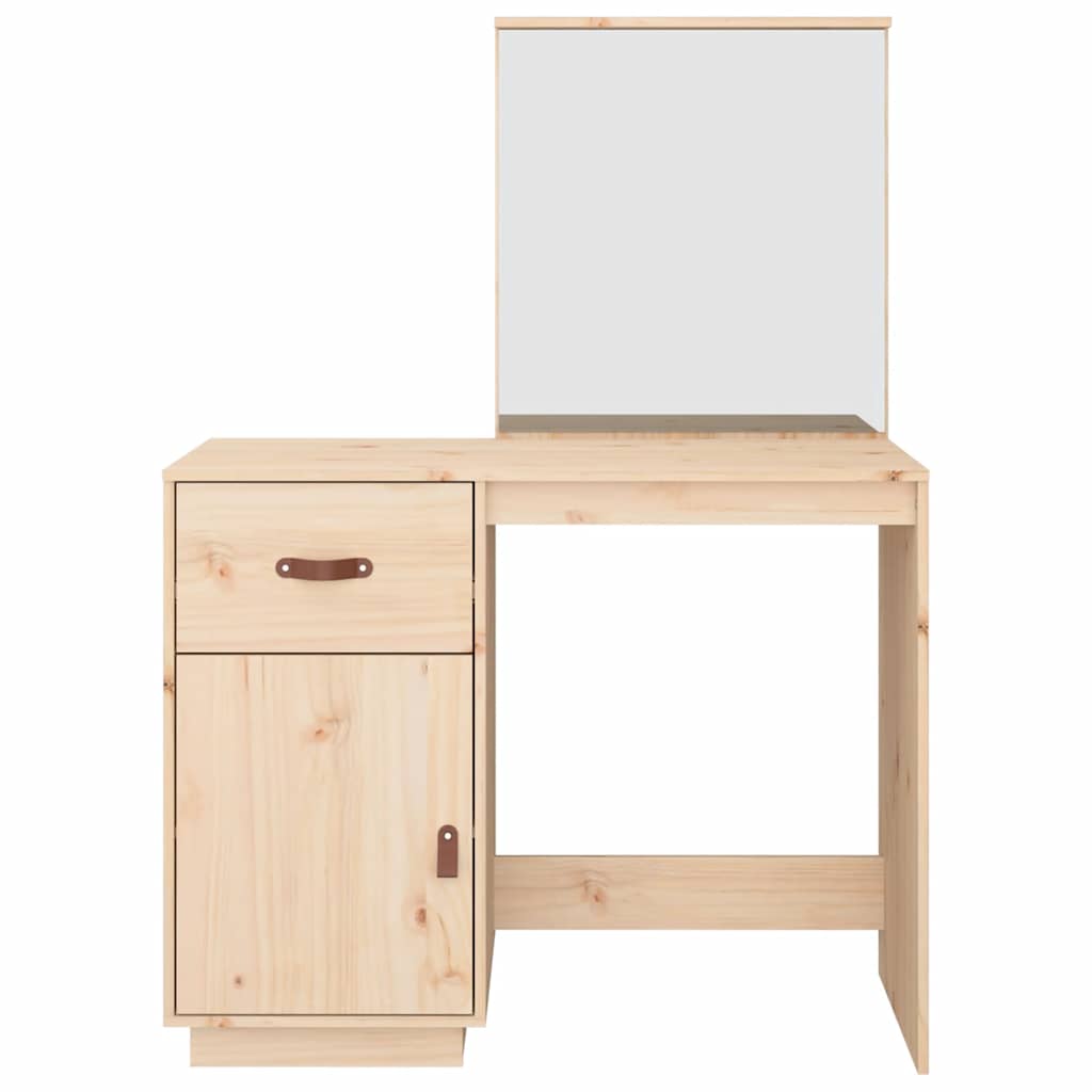 vidaXL Cosmetic Desk 95x50x134 cm Solid Wood Pine 6